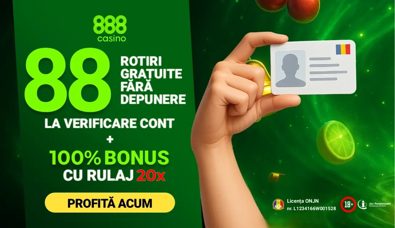 888 Casino - 88 Rotiri Gratuite
