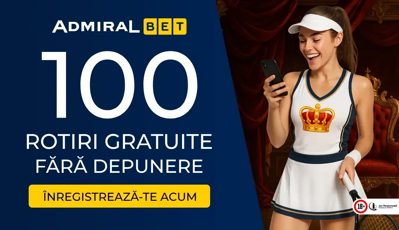 Admiral Bonus Fără Depunere: 100 de Rotiri Gratuite Shining Crown
