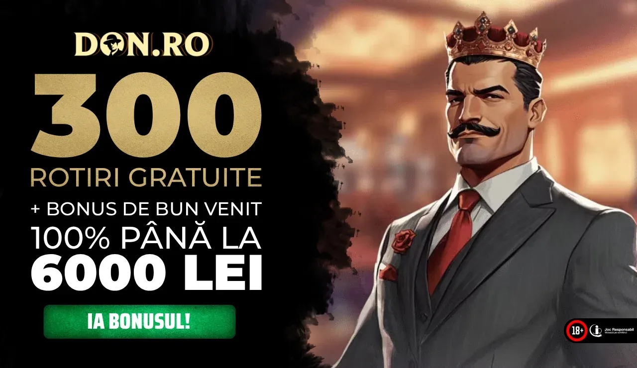 Don Casino Bonus De Bun Venit: 6000 Ron + 300 Rotiri Gratuite