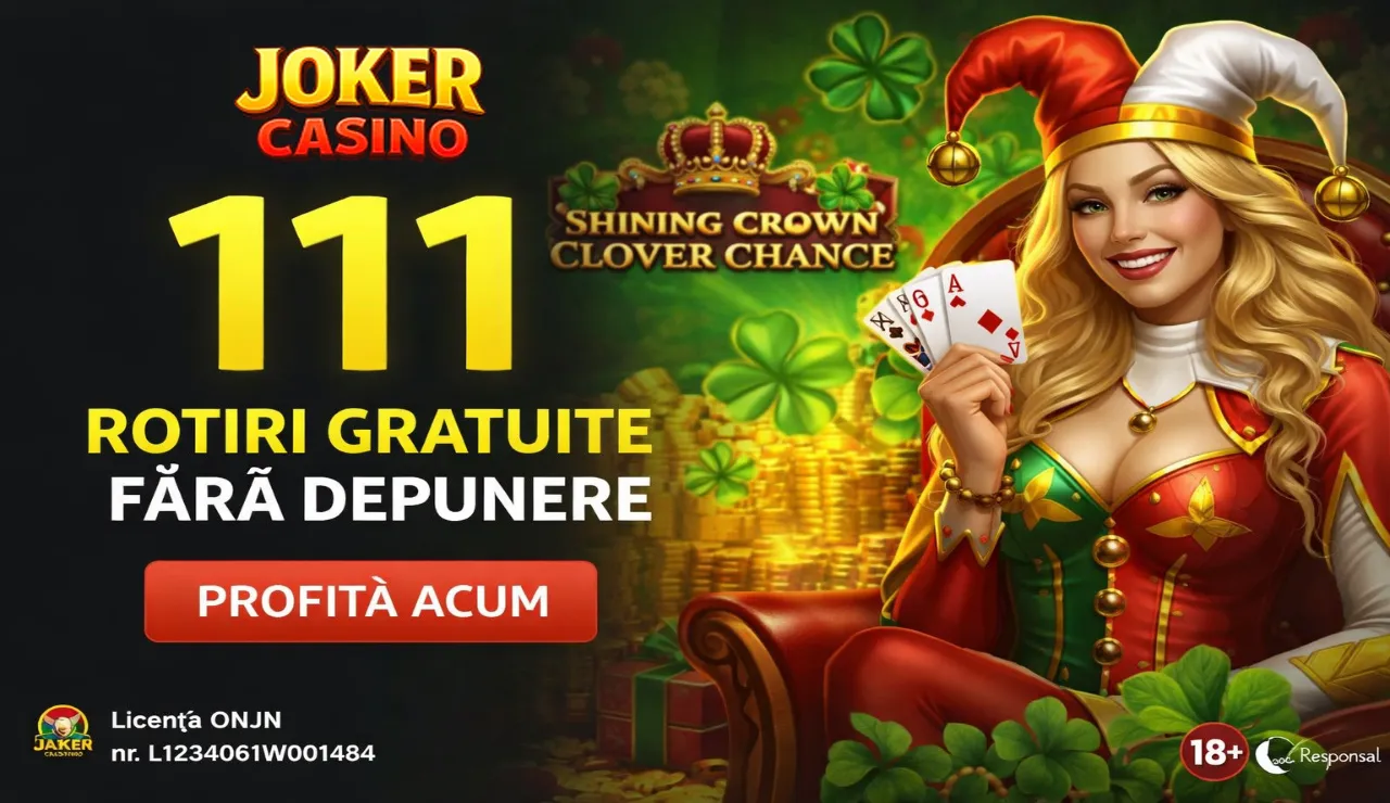 Joker Casino – 111 Rotiri Gratuite la Validare Cont