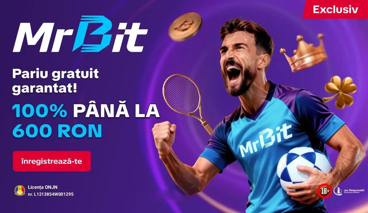 Bonus Sport Mr Bit: 100% până la 600 RON