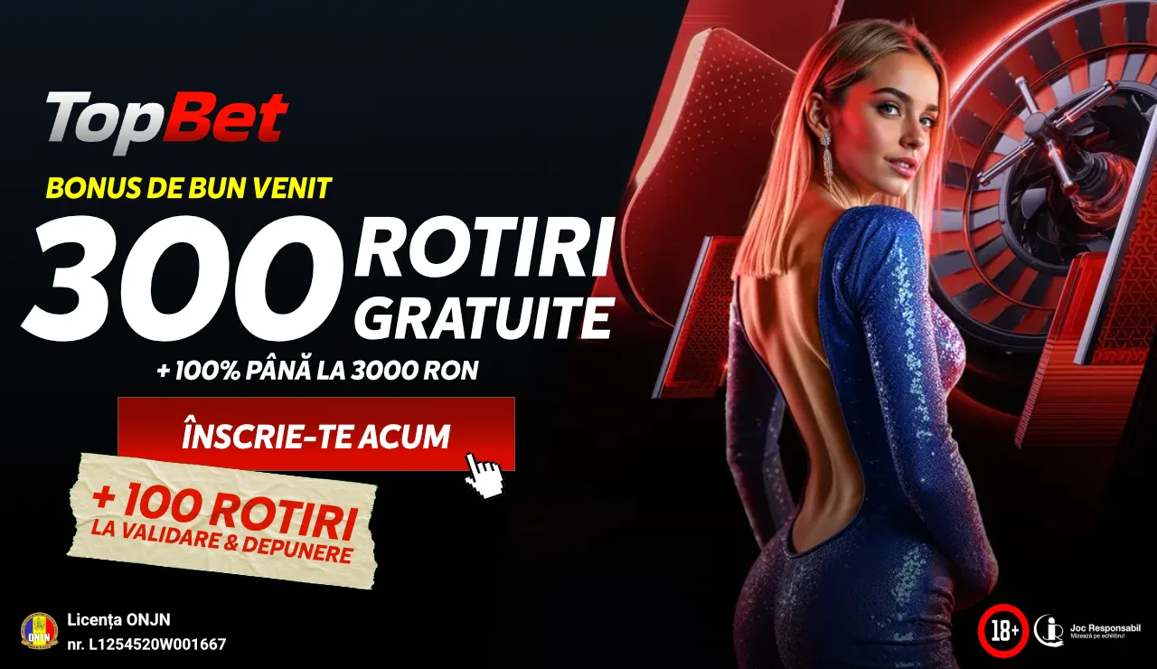 TopBet Bonus - 300 Rotiri Gratuite