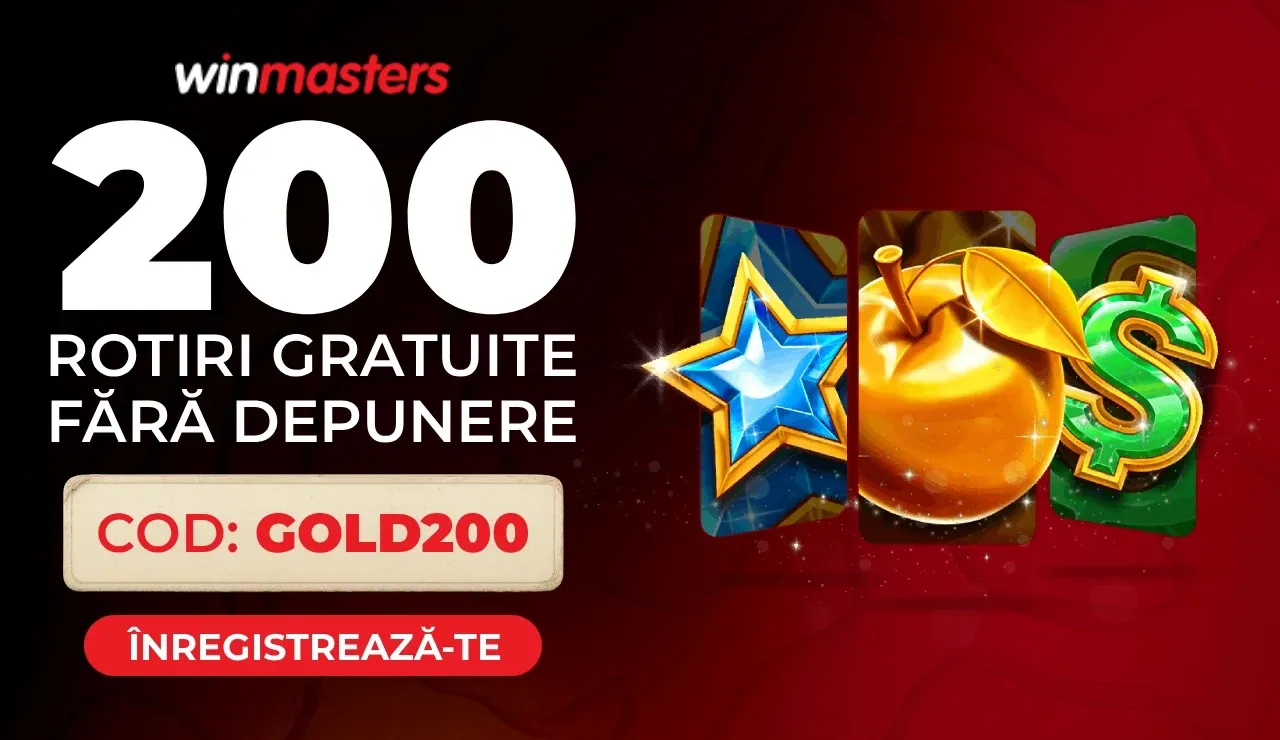 Winmasters Bonus Fără Depunere: 200 Rotiri Gratuite la Start