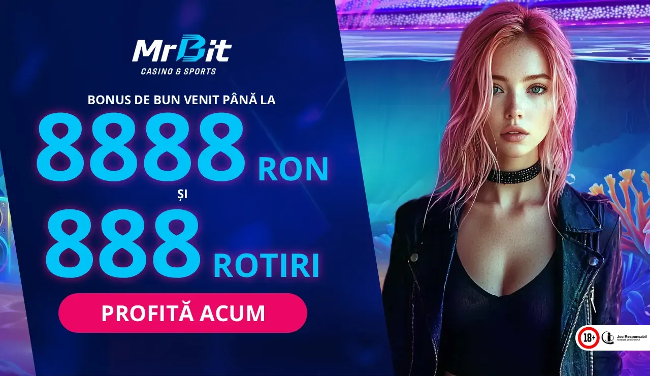 Mr Bit Bonus: 8888 RON Si 888 Rotiri Gratuite