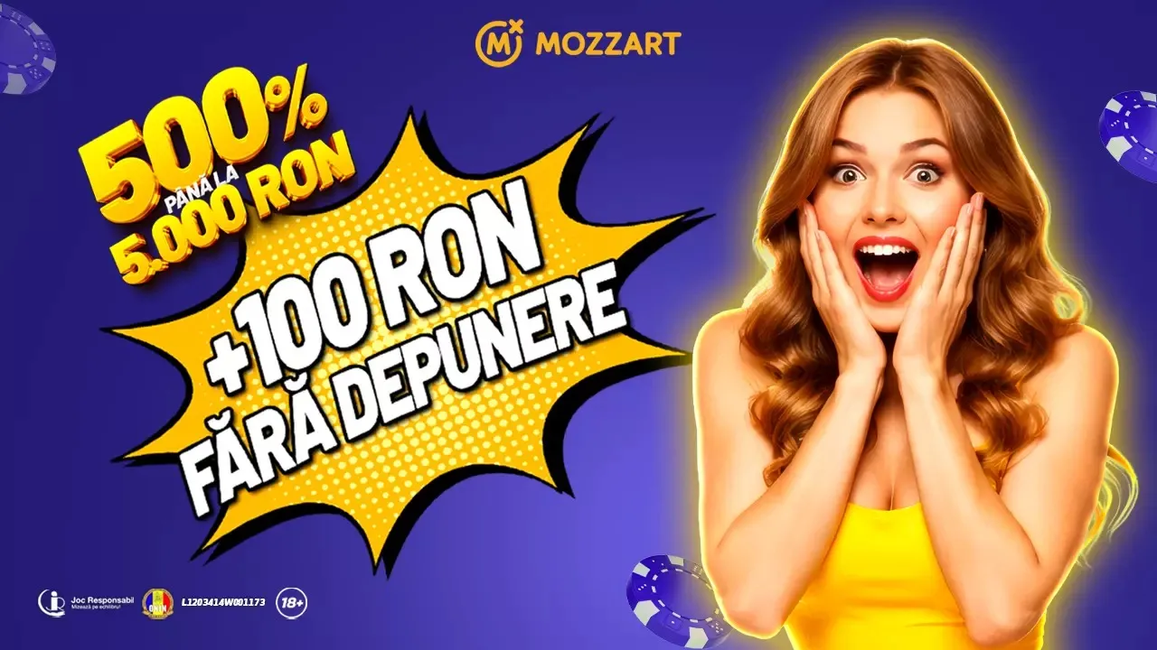 Bonus Mozzart Bet – 500% Pana la 5000 Ron + 100 RON Fara Depunere