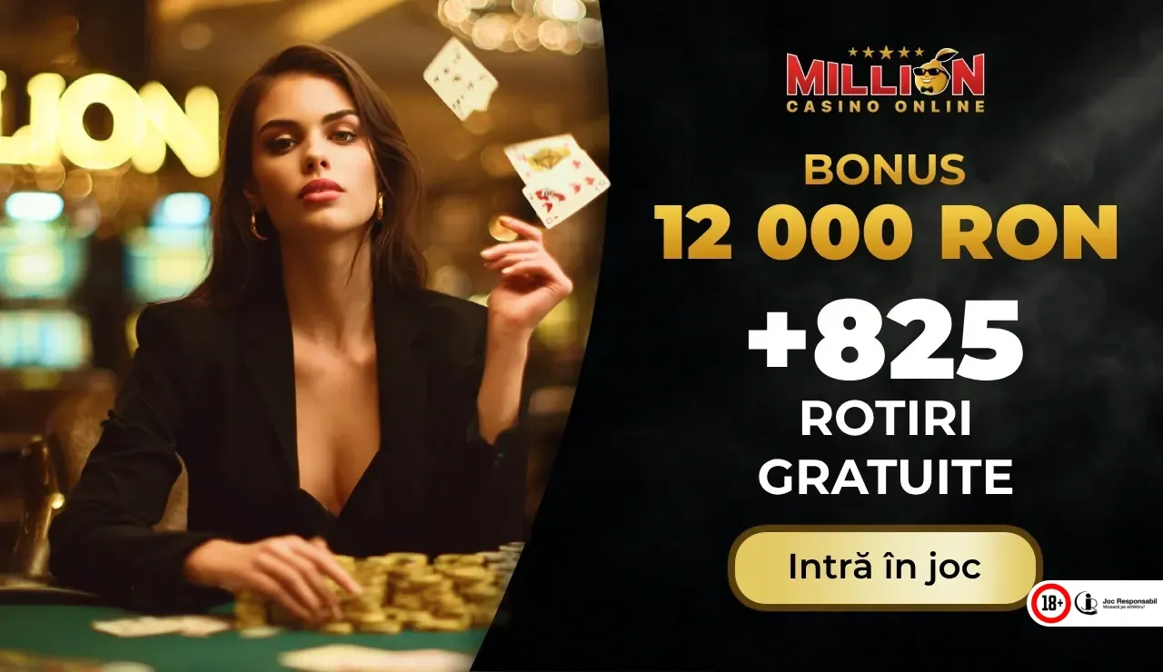 Million Casino Bonus – 12.000 RON + 825 Rotiri Gratuite