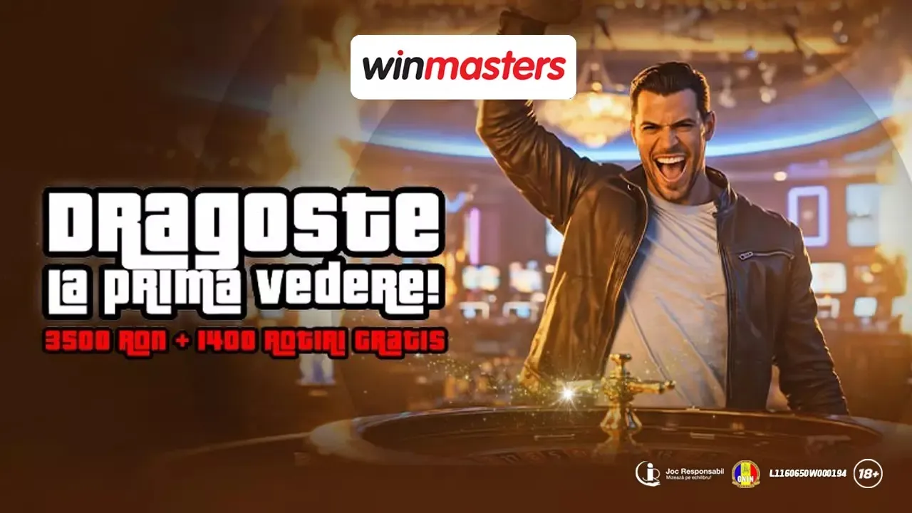 Winmasters Bonus: Până la 3500 RON + 1000 Rotiri