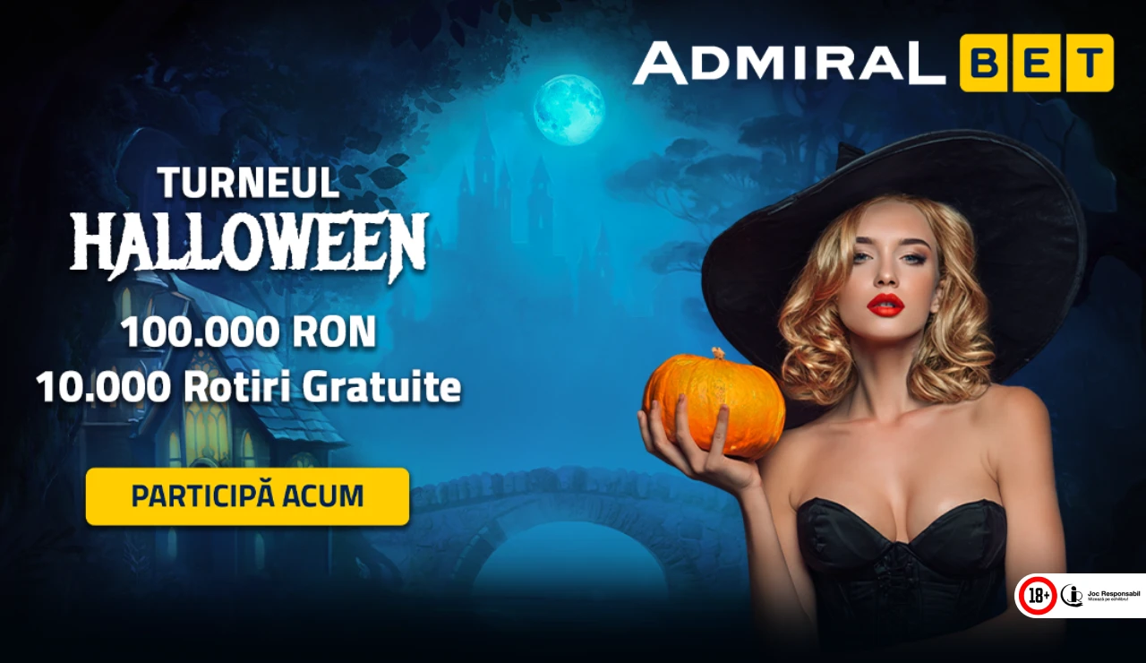 Turneul de Halloween Admiral Bet - Premii de peste 100.000 LEI