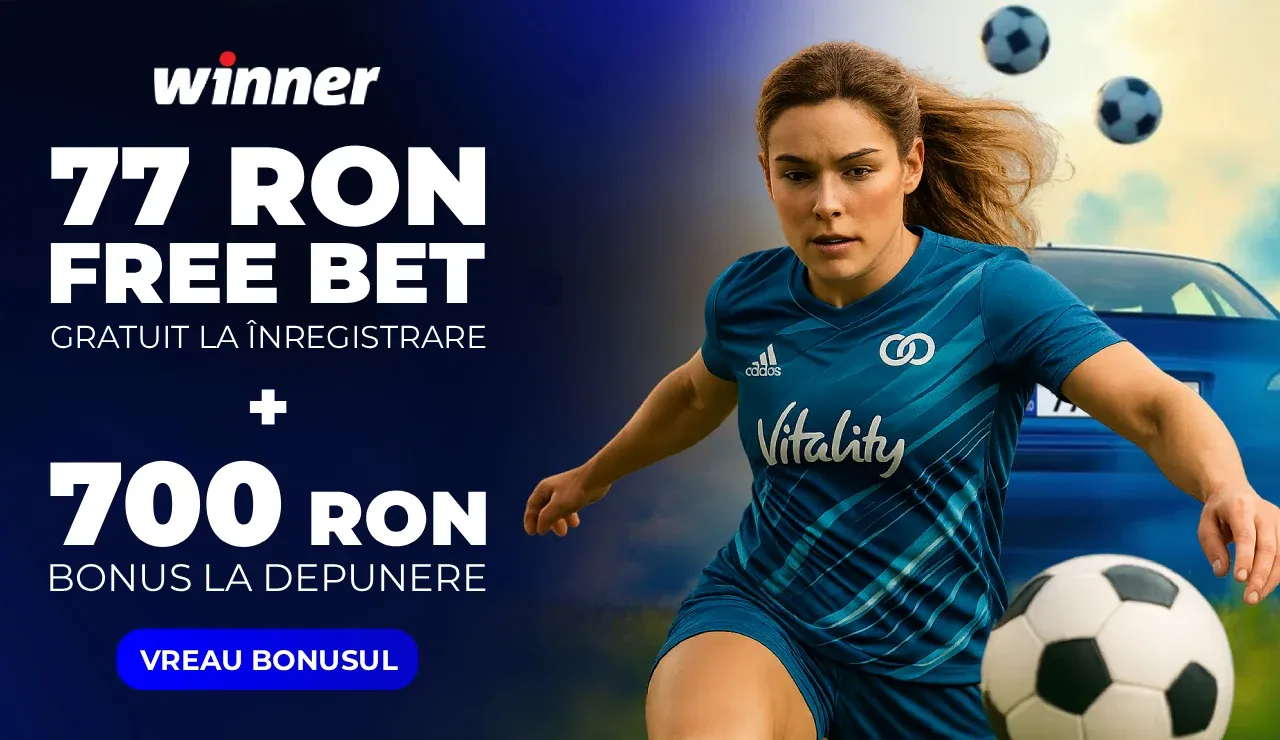 Winner Bonus Sport: Până la 700 RON + 77 RON Freebet