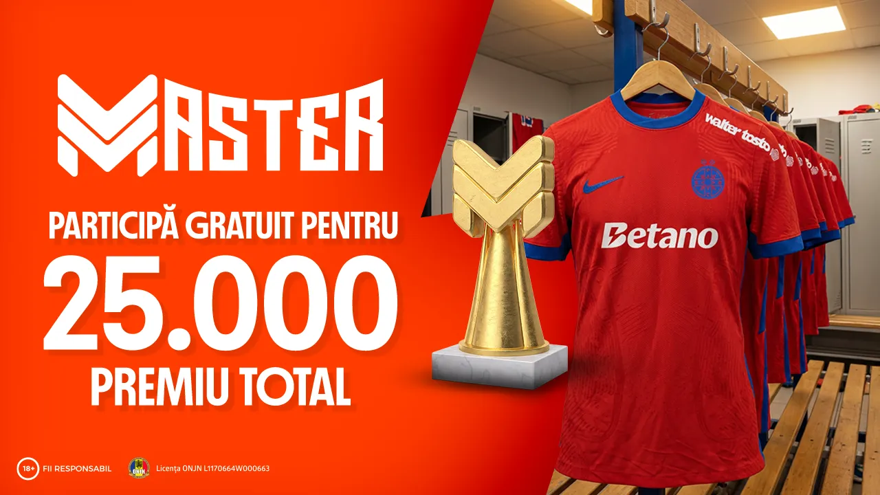 Betano Master: 25.000 premiu total la Craiova vs FCSB