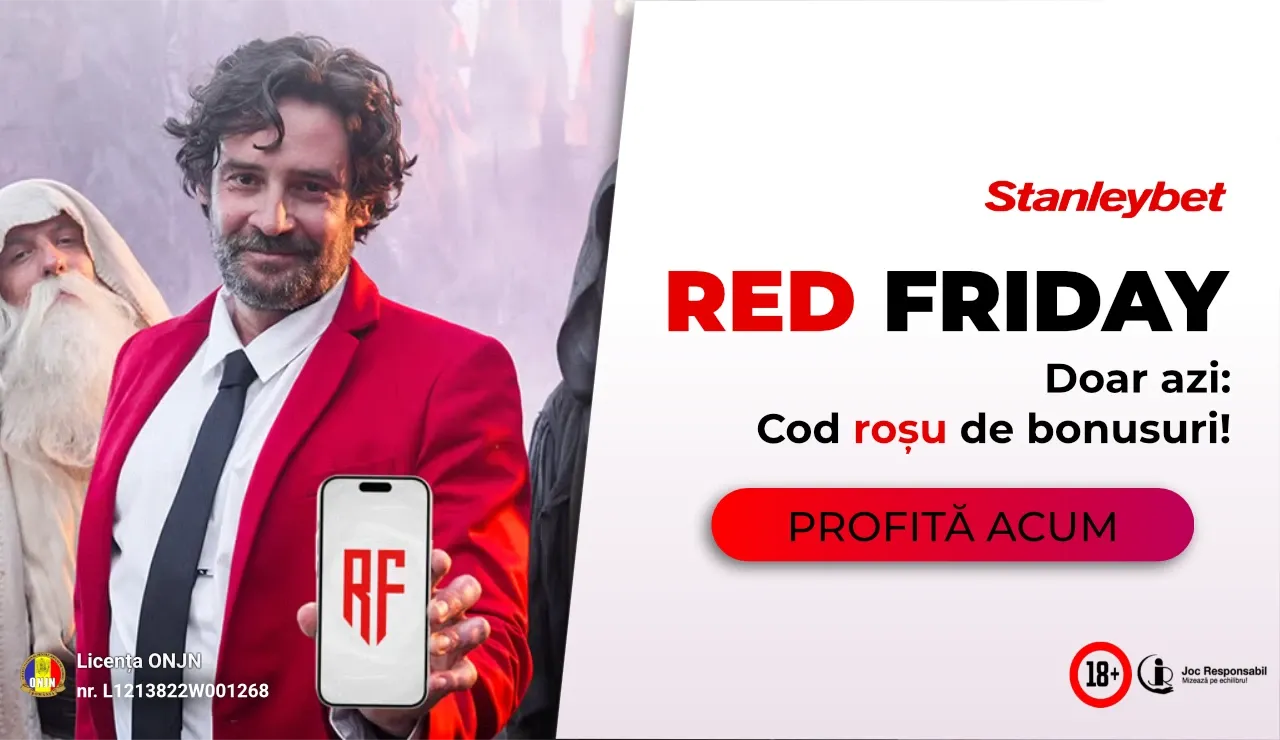 Red Friday Stanleybet - Promoția specială valabilă DOAR azi