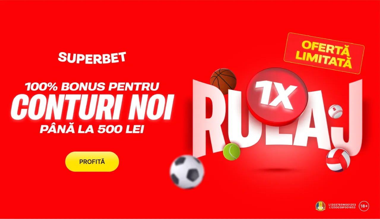 Bonus Sport Superbet – 500 RON la Prima Depunere cu Rulaj Minim 1x